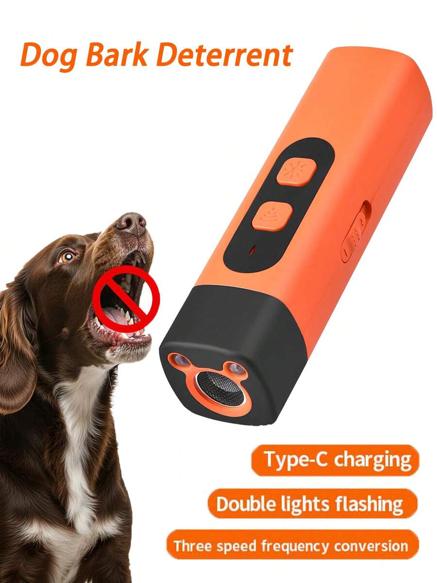 Ultrasonic Dog Repeller Rechargeable Dogs Anti Barking Device Portable Indoor/Outdoor Mini Dog Bark Deterrent Refuse To Shout And Slap For Pet Supplies Dog Barking Control Devices