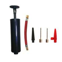 Pompa manuale nera 7 in 1, gonfiatore d aria portatile da 6 pollici per palloni da basket, calcio, pallavolo, palloncini, anelli da nuoto, con ago per pallone, ugello aria, tubo di prolunga - nero - Visualizzare 13