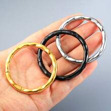 1只5毫米4克不锈钢圆形耳环，时尚纹理耳塞耳廓扩张器身体穿刺饰品 - 1528 - 查看 4