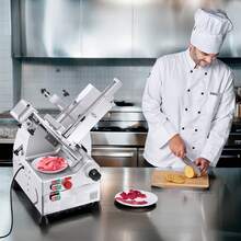 Automatic Meat Slicer, 500W, Electric De Li Slicer Machine With 10 Inch Sharp 75Cr1 Steel Blade, 0-0.67 Inch Adjustable Thickness, 633 RPM Fast Slicing, For Frozen Meat, Cheese, And Bread - US B Type Plug(110-127V) - View 1