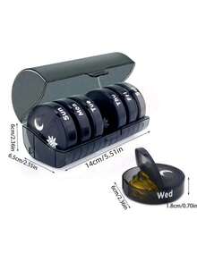 1 hộp đựng thuốc di động nhiều màu sắc, chống ẩm và khử mùi, cỡ lớn, hộp đựng thuốc du lịch, hộp đựng thuốc 7 ngày, uống 2 lần một ngày, vitamin, dầu cá, hộp đựng thuốc thông dụng, hộp đựng thuốc lớn, dụng cụ phân phát thuốc hoàn hảo cho du lịch, cắm trại, hành lý xách tay. - Nhiều màu - Xem 10