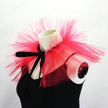 1pc Fashion Elegant Multi-Layer Mesh Puffy Fake Collar Palace Style Retro Fake Collar Decorative Collar For Women - White - View 3