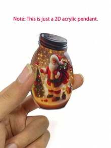 2 PIEZAS Atrapasol de acrílico 2D de Papá Noel Adorno colgante de bola de nieve de Papá Noel Estilo único Decoración navideña colgante para colgar en el techo, decoraciones para sala de estar, dormitorio, sala de estar, ventanas, puertas y jardín, decoraciones navideñas, decoraciones de invierno, adornos para árbol de Navidad