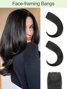 Side Air Bangs Wig Clip In, 8 Inch French Clip Front Side Bangs For Women - Daily Use Natural Hair Extension - Multicolor - View 11