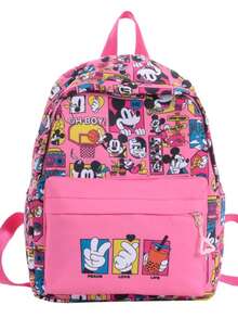 Disney Ba lô 1 chiếc, Ba lô đi dạo phố, Túi trẻ em nhiều màu, Túi đựng đồ dùng văn phòng phẩm, Túi tote đa năng, Thích hợp để mua sắm, tụ tập, làm quà tặng ngày lễ - Balo - Xem 17