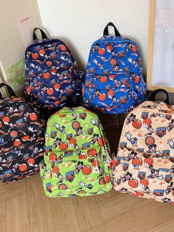 Disney 1 pieza Mochila Disney, Bolsa de niños de dibujos animados, Bolsa deportiva para exteriores, Bolsa de almacenamiento de moda, Mochila linda