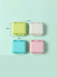 Mini 6-Compartment Pill Box, Portable 6-Grid Pill Case, Sealed Medication Box, 6-Day Pill Organizer