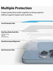 3 件装背面水凝胶膜适用于 17 Air 16 15 11 12 13 14 Pro Max Mini Plus 屏幕保护膜适用于 X XR XS MAX 非玻璃 - 黑色 - 查看 8