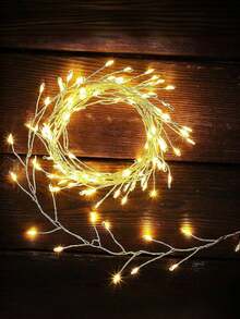 3 Metros/6m Luces de Hadas Navideñas, Luces de Hadas de LED Blanco Cálido, 8 Modos Control Remoto, Alimentado por Enchufe/USB, Impermeable Para Uso Interior/Exterior, Adecuado Para Decoración de Árbol de Navidad y Fiesta - color cálido - Ver 4