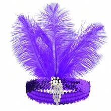 1pc 1920s Style Sequined Headband, Retro Costume Accessories For Women, Flapper Party, Masquerade Ball, Wedding Bride, Festivals & Carnivals Halloween