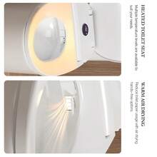 Bidet Toilet Seat, Electric Toilet Seat Bidet, Unlimited Warm Water, Vortex Wash, Electronic Heated, Warm Air Dryer, Rear And Feminine Wash, LED Light, Toilet Seat Bidet - US B Type Plug(110-127V) - View 4