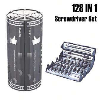 طقم مفكات دقيقة 128 في 1 مع بت مغناطيسي للبراغي والصواميل، أدوات يدوية متعددة الوظائف لإصلاح الهواتف الخلوية وأجهزة الكمبيوتر المنزلية