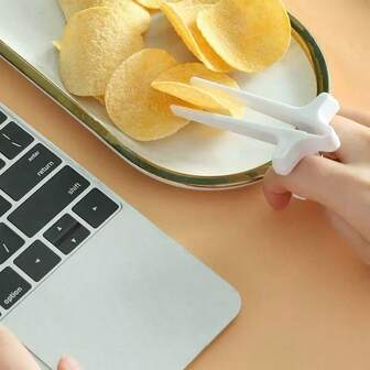 1pc Non-Contact Finger Clip Grip Anti-Drop Food Helper With Chopstick/Ring Holder, Durable Plastic One-Handed For, Carpal Tunnel, Hands - Easy-To-Use Snack & Utensil Grip For &, Finger Chopsticks, Finger Chopsticks For Snacks, Snack Chopsticks Fingers, Finger Chop Sticks