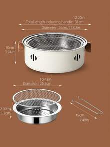 High-Quality Charcoal Grill, Sturdy And Portable, Suitable For Outdoor Camping, Picnics And Backyard BBQ Parties - Great For Grilling Meats, Vegetables And Seafood - Multicolor - View 6