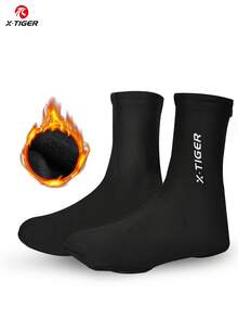 X-TIGER Winter Cycling Shoe Covers, Warm And Cold-Resistant Bicycle Shoe Covers, Unisex Thermal Cycling Shoe Covers, Cycling Accessories
