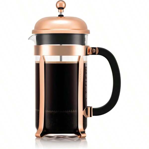 CHAMBORD Coffee Maker French Press Coffee Maker Copper Classic Collection Glass 34 Ounce 8 Cup
