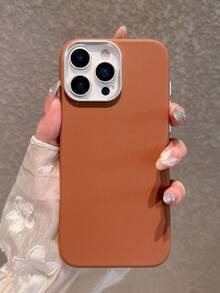 优雅皮革纹理橙色手机壳适用于 17 Pro Max/17 Pro/17 Air/17/16 Pro Max/16/16 Pro/16 Plus/15/15 Pro Max/15 Pro/15 Plus/11/12/13/14 Pro Max/12 Pro/12 Pro Max/13 Pro/13 Pro Max/14 Pro/14 Pro Max/14 Plus，软壳 - 橙色-新升級版 - 查看 3