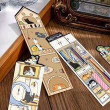 Cat World Bookmark Card Reading Laptop Luggage Waterproof Graduation Students Graffiti Stationery Pages Bookmarks - Multicolor - View 3