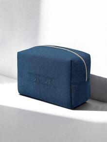 Christian Dior Denim Blue Casual Large Capacity Cosmetic Bag - Blue - View 4