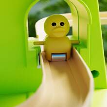 Automatic Stair Climbing Duck Slide Track Toy Set, Duck Roller Coaster Slide With Lights And Music, Children's Educational Duck Slide Toy, Ideal Gift For Halloween, Christmas, New Year (Batteries Not Included) - Multicolor - View 9