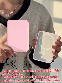 TPU Soft Matte Protective Case Compatible With IPhone MagSafe Battery Pack, Full-Body Four-Corner Anti-Drop, Delicate Texture - Baby Pink - View 1