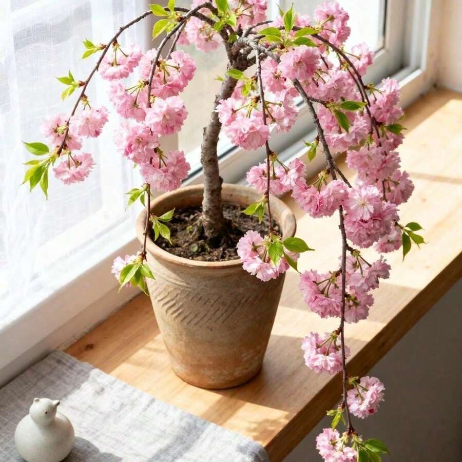 20pcs Cherry Blossom Seeds Tree Seeds Courtyard Flower Bed Seeds Indoor Garden Ornamental Flowers Home Gardening Home Cultivation Blooms in Spring for Flower Bed Decoration