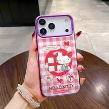 Miniso Hello Kitty Phone Case With Pink Plaid, Gift Box, Hearts And Bows Pattern  For IPhone 17 Pro Max/17 Pro/17 AIR/17 16, 15, 14, 13, 12, 11 Pro Max, X, XR, XS Max, 8, 7 Plus,Ideal For Holiday Gifting,The Girlfriend,Stocking Stuffers,For Iphone 17 Pro Max Case,Iphone 17 Pro Max Case,Iphone 17 Case. - 粉色 - 查看 4