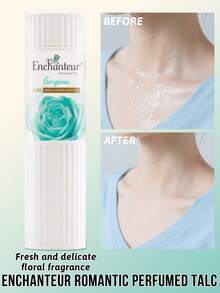 Enchanteur Enticing Perfumed Talc Powder , 24H Long-Lasting Dryness,Refreshing Feel,Relieve Itching,Long-Lasting Fragrance,Fine Powder Texture, Enhance Skin Texture, Floral Scent, Soft And Smooth Skin,Skin Radiance, Lasting Perfume, Body And Face Use, Romantic Perfume,Suitable For All Skin Types, Ideal For Daily Use,Before Bed Or After Showering,After Exercise. - Fresh and Delicate Floral Fragrance - View 7