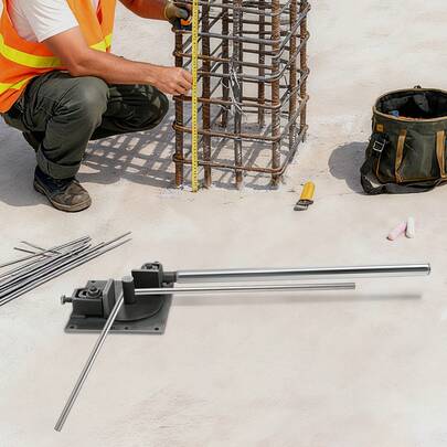  WUPYI Rebar Bender 1-14mm, Manual Rebar Bender, Manual Bending Device For Round Steel/Reinforcing Steel/Flat Iron Made Of Premium Steel And Stainless Steel With Cutting And Welding Processes Black, Silver