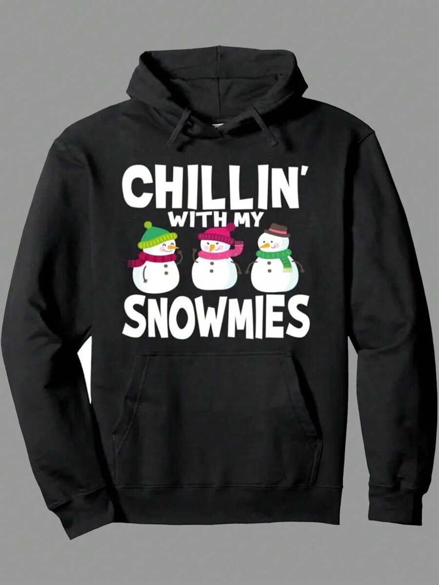 My Snowmies" Christmas Hoodie - Black With White Snowman Graphic Print, Long Sleeve Pullover Sweatshirt With Pocket, Warm Casual Winter Wear For Holiday Parties, Outdoor Activities & Everyday Use, Regular Fit Cozy Xmas Apparel, Christmas Hoodie Funny, Men Sweatshirt, Graphic Hoodie Men, Men Clothe, Men' Hoodie, Streetwear Hoodie, Christmas Hoodie For Men, Funny Hoodies, Graphic Hoodies, Hoodies For Men, Men'S Hoodies, Sweatshirts For Men,Fall Hoodies,Men's Fall Clothes,Street Wear,Halloween,Mens Hoodies,Y2k Clothes,Jesus Hoodie,Thanksgiving Day,Nightmare Before Christmas,Christmas - 黑色 - 查看 1