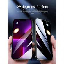 3pcs Privacy Protection Full Screen Tempered Glass Protector Protect Compatible With Iphone 17 17Pro 17Promax 17Air 16 15 14 13 12 11 Pro Promax Plus With Black Edge Silk Screen Anti Peeping Full Screen Phone Protective Film - 彩色 - 查看 3