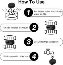 Ejercitador de cara y cuello,Ejercitador de Mandíbula Facial,Mandibula Ejercicio,Ejercitador para elevar la mandíbula,entrenador de músculos de mandíbula para hombres/mujeres (6 pcs) - 6 - Ver 2