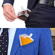 24 Pcs Plastic Flasks 8 Oz Concealable And Reusable Drink Pouches Leak-Proof  Grade Plastic For Travel - Trong sáng - Xem 6