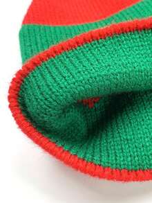 1/3pcs Christmas Knitted Hat-Autumn And Winter Warm Merry Christmas Bell Hat Wool Ball Hat Parent-Child Hat Christmas Hat Bell Knitted Wool Hat - Multicolor - View 5