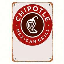 Cartelli vintage in latta Chipotle Mexican Food Restaurant, regalo, decorazione da parete vintage, arte vintage, cartello in metallo divertente, decorazioni divertenti per casa, bar, pub, caffè, fattoria, stanza, cartellone in metallo, arte da parete, decorazione vintage 12x8.