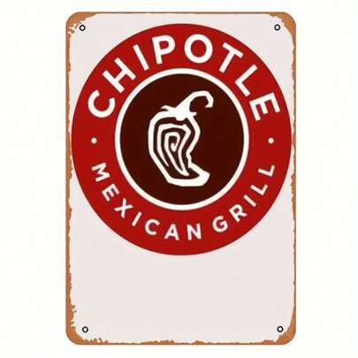 Cartelli vintage in latta Chipotle Mexican Food Restaurant, regalo, decorazione da parete vintage, arte vintage, cartello in metallo divertente, decorazioni divertenti per casa, bar, pub, caffè, fattoria, stanza, cartellone in metallo, arte da parete, decorazione vintage 12x8.