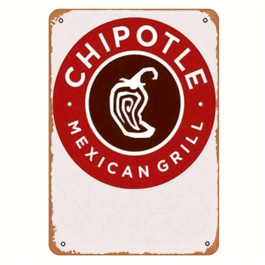 Cartelli vintage in latta Chipotle Mexican Food Restaurant, regalo, decorazione da parete vintage, arte vintage, cartello in metallo divertente, decorazioni divertenti per casa, bar, pub, caffè, fattoria, stanza, cartellone in metallo, arte da parete, decorazione vintage 12x8.