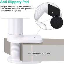 Long Arm Gooseneck Clip On Phone Stand Holder Universal Bracket Mount Clamp Fits All Phones Tablets For Versatile Use - White - View 4