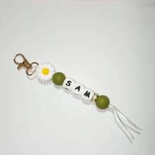 1PC Custom Daisy Silicone Keychain, Personalized Name Buckle, Commemorative Gift Letter, Charms Versatile, Functional, Lightweight Contracted, Business Casual, Commuting, Cute, Vacay Vibes/Vacation Personalized, Custom, Customized Personalized Gifts For Women, Crossbody Bag/Cross Body, Travel Bag, Shoulder Tote Bag Ideal Gifts For Her Women, Rookies & White-Collar Workers - Multicolor - View 25