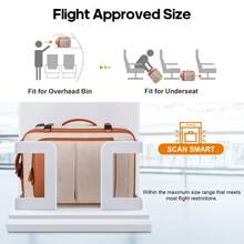 UKEIN 5PCS Travel Backpack Carry On Backpack 42L Flight Approved, Expandable Laptop Backpack With Packing Cubes & Shoe Pocket, Water Resistant Luggage Backpack For Men Women, TSA Approved, Large Backpack - 米色 - 查看 6
