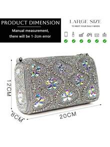 Venus Chan Fashion Silver Shoe And Bag Set For Party In Women Women Shoes And Bags To Match Set Italy Lady Rhinestone Elegant Heeled Pumps - Silver - View 8