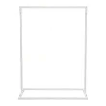 Quadratischer Hochzeitsbogen 3,28 x 2,46 ft quadratischer Metall-Hintergrundständer Weißer Hochzeitsbogen Hochzeitsdekorationsständer Bogenstütze für Hochzeiten, Geburtstage, Partys, Gärten - Weiss - Übersicht 9