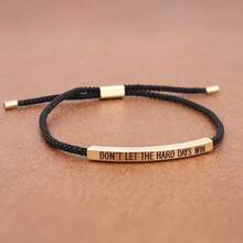 Adjustable Inspirational Bracelet, 3 Styles Of Personalized Wristbands Suitable For Daily Wear, Stainless Steel Material Engraved With Motivational Quotes, Romantic Gift For Him On Valentine's Day Or Anniversary