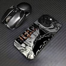 Funda para teléfono Anime B-BLEACHS juvenil compatible con 16, 15, 14, 13, 12, 11 Pro, X, XR, XS, 8, Plus, con parte trasera mate a prueba de golpes.17  17promax - Negro - Ver 1