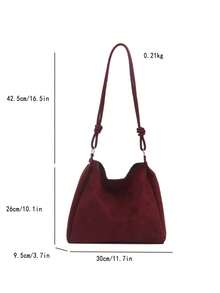 Luxury New PU Leather Fashion Design Handbag - Burgundy - View 3