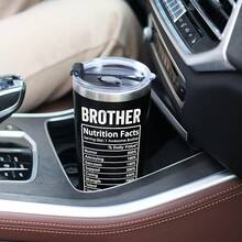 .Com| Breezy Valley Brother Gifts, Christmas Gifts For Brother From Sister, Best Funny Birthday Gift Ideas For Older Little Brothers Adult, Brothers Tumbler Coffee Cup From Sister Sibling Cousin: Tumblers & Water Glasses - 兄弟營養成分錶 - 查看 5