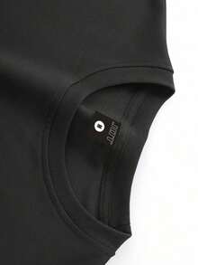 LZJSHOP2-Men'S  Youngsters Graphic Tee - Red Casual Crew Neck T-Shirt With Bold "YOUNGLA" Print, Short Sleeves, Lightweight Polyester Fabric, Perfect Gift For Summer, Everyday |        Casualwear |       Glossy Texture - 黑色 - 查看 3