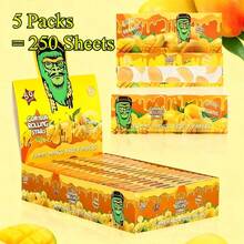 5 Packs 78mm Rolling Paper Cigarette Rolling Paper, 50 Sheets/Pack, Stable Combustion, Fresh&Fun, Roll Up And Taste The Magic! Smoking Accessories, For Smokers - 5包(250張) - 查看 6