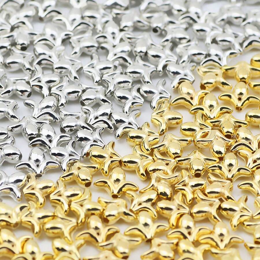 100pcs CCB Spacer Beads Flower Rose Tulip Shaped Beads For DIY Jewelry Making Accessories