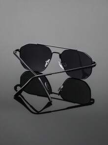 1 Pair Men's Metal Frame Round Business Style Glasses, Simple Yet Elegant, Suitable For Commuting, Business Travel, Industry Conferences - Multicolor - View 5